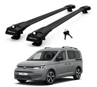 Lockable Roof Bars for Vw Caddy Combi 2021-2026 Roof Rack 2 Pcs Black