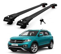 Lockable Roof Bars for Vw T-Cross 2019-2026 Aluminium Roof Rack 2 Pcs Black
