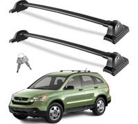 Lockable Roof Rack Cross Bars 220lbs Compatible with Honda CRV CR-V 2007 2008 2009 2010 2011 EX EX-L LX 2.4L L4,Heavy Duty Aluminum Roof Rails Crossbars Cargo Canoe Black Rooftop Carrier Luggage
