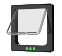 Lockable Safe Flap Door for Cats and Small Dog Easy Installation Mount DIY for Cats & Doggie(Black,L)