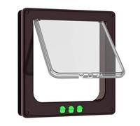 Lockable Safe Flap Door for Cats and Small Dog Easy Installation Mount DIY for Cats & Doggie(Brown,XL)