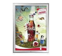 Lockable Silver A4 Mitred Snap Frame-Notice, Poster, Menu, Artwork Non Reflective Acrylic