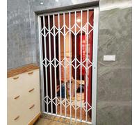 Lockable Sliding Door Bars/Window Safety Guard, Extendable Child Pet Window Grille Kit, White Aluminum Burglar Window Security Bars, Basement Shed