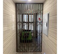 Lockable Sliding Security Gates for Doorways, Custom Size Prevent Burglary Window Fence with Keys & Locks, Fits Basement/Warehouse/Barn Doors(W120xH180cm/47.2x70.9in)