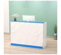 Lockable Small Retail Checkout Counter with Open Shelves, Supermarket & Convenience Store Reception Desk (A3, 43.3"x15.7"x39.3") - Ideal for Hotels, Shops, and Retail Environments