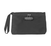 Lockable Smell Proof Bag Odor Proof Storage Pouch with Combination Lock Carbon Lined Scent Proof Travel Bag for Personal Accessories Black 11.8 x 7.9 x 2.2in