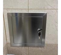 Lockable Stainless Steel Access Panel 6x6in - Fire-Resistant Meter Box Door Industrial Wiring Access Hatch 150x150mm Wall Access Panel for Electrical Maintenance