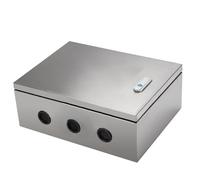 Lockable Stainless Steel Electrical Box Outdoor Waterproof & Dustproof Enclosure with Wire Entry Hole for Power Distribution Projects (60x40x10cm/23.6x15.7x3.9in)
