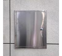 Lockable Stainless Steel Outdoor Access Panel with Key 4x4in Wall Hole Cover for Electrical Cables Concealed Inspection Door Durable & Weatherproof Design