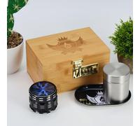 Lockable Stash Box Set Smell Proof - Black