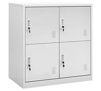 Lockable Steel Office Storage Cabinet Light Grey Metal Cupboard with Secure Locker for Home & Office nization Filing and Document Storage