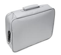 Lockable Storage Box, Grey Fireproof Private Cards Files Documents Cash Accessories Holder with Shoulder Strap Anti Water Travel Organizer for Home Office Business Trips