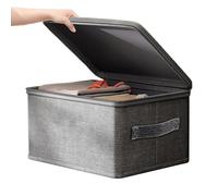 Lockable Storage Box - Lock Box Toy Storage | Toy Storages Organizer Lock Boxes | cardboard with lid | Lockout Utility Container for organizing jeans, pants, sweaters, and t-shirts