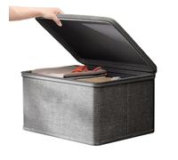 Lockable Storage Box - Lock Box Toy Storage | Toy Storages Organizer Lock Boxes | cardboard with lid | Lockout Utility Container for organizing jeans, pants, sweaters, and t-shirts