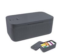 Lockable Storage Box, Locking Container, Food Refrigerator Lockbox with Combination Code, Medicine Box Travel Case for Personal Refrigerator Home Office Organization Travel Gift(Grey blue)