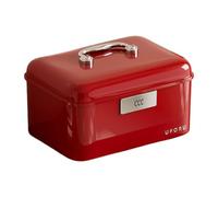 ＡＷＨＡＯ Lockable Storage Box, Portable and Secure Storage Box for Office, Dorm Room, Living Room, Home, Red