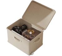 Lockable Storage Box - Safe Storage Box | Smell Proof Stackable Container with Handle | Locking Organizer with Lid, Washable Shelf Basket