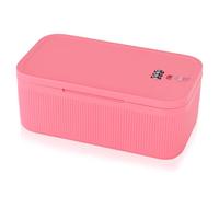 Lockable Storage Box with Combination Code, Pink Combination Lock Box, Portable Safe Box with Code Lock Secure Organizer for Medication Snacks Electronics Travel Office Home Use