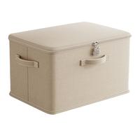Lockable Storage Containers - Lockable Storage Box | Locking Storage Storage Container With Handle | Lockout Snacks Food Chest | Clothes Toys Organizer Box For Home, Office, Dorm, Small, Extra Large,