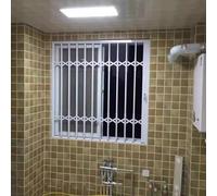 Lockable Telescoping Window Burglar Bars, Foldable Security Grille for Enhanced Safety in High-Crime Areas, Ideal for Kids and Pets