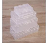 Lockable Transparent Plastic Container for Cosmetics Hardware and Small Accessories Storage Box Holder for Earrings Beads Rings Makeup Pill and Stationery (16X8.8X6cm)