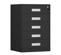 Lockable Vertical Filing Cabinet & Printer Stand - Ideal for Home & Office 65cm 85cm Height Space Saving Storage Solution for Documents & Supplies
