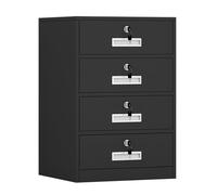 Lockable Vertical Filing Cabinet with Printer Stand 2 Drawers for Office & Home Height Options 65cm & 85cm Secure Storage Solution for Documents & Supplies