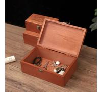 Lockable Vintage Wooden Storage Box for Safekeeping Letters and Treasures in Your Home (M)