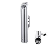 Lockable Wall Mounted Ashtray, Rustproof Outdoor Smoking Receptacle with Key, Durable Cigarette Disposal for Home & Public Use