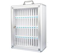 Lockable Wall-Mounted Mobile Storage Cabinet 24-Pocket r for Classroom Office & Factory - Secure Phone Safe with 48 Slots for Effective Device Management