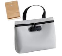 Lockable Wallet - Waterproof Zip Bag with Three-Digit Lock, Purse with Zip for Keys Jewellery Passport Valuables Documents, gray, Siehe Beschreibung