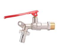 Lockable Water Tap, Brass Draft Beer Tap Faucet Lock 1/2" Thread Water Tap Lockable Faucet Replacement for Home Outdoor Garden Tool