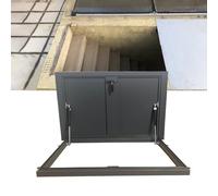 Lockable Weatherproof Roof Hatch for Basement Stairs - Access Door for Emergency Exit & Deck Access (66 x 45 cm) - Ideal for Secure Roof Access
