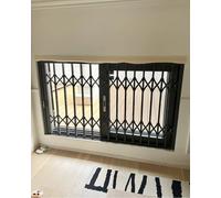 Lockable Window Burglar Protections, Folding Balcony Barrier Security Grille Child Pet Safety, Extendable Shed Apartments Strong Guardrail(120cmx210cm/47inx83in)