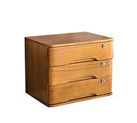 Lockable Wooden Desktop Drawer Cabinet, Multiple Drawers Organizer for Office Supplies, A4 Documents, and Receipts - Space-Saving File Storage Solution