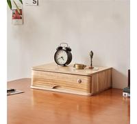 Lockable Wooden Desktop File Cabinet - 2-Tier A4 Storage Box for Office Supplies, Stylish & Functional Desk Organizer for Home and Office Use