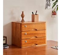 Lockable Wooden Desktop Storage Box - 2-Tier File Cabinet for Office Supplies, Organized Data Storage Solution for Home & Office, Stylish & Secure Desk Organizer