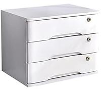 Lockable Wooden File Organizer, 2-Drawer Desktop Storage Box for Office Supplies and A4/Receipt Files, Space-Saving Flat File Cabinet
