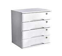 Lockable Wooden Office Armoire - A4 Size & Receipt Organizer Multi-Drawer Storage Solution for Office Supplies Perfect for Home & Office Use