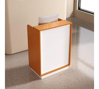 Lockable Wooden Reception Desk Easy Assembly Checkout Counter for Retail Office Flower Shop - & Stylish Customer Service Furniture