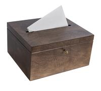 Creative Deco Brown Lockable Wooden Wedding Card Box