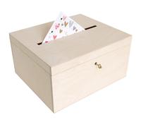 Lockable Wooden Wedding Card Box | 2 Sizes & 4 Colours | Lock & Key
