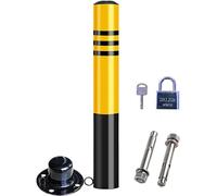 LockableBollard for Parking LotsStainless Steel Post for TrafficSetive AreasRetractable Ber for Private Driveways (750mm x 7)