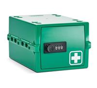 Lockabox Mini™ | Small Lockable Box with Combination Lock (3L) | Compact Storage Lock Box for Small Medicines, Snacks & Mobile Phones | External Size 22.3 x 15.4 x 12 cm (Medi Green, Mini)
