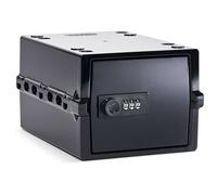 Lockabox Mini™ | Small Lockable Box with Combination Lock (3L) | Compact Storage Lock Box for Small Medicines, Snacks & Mobile Phones | External Size 22.3 x 15.4 x 12 cm (Jet, Mini)