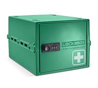 Lockabox One™ 10L Medicine Storage Box, Lockable Medicine Box (Medi Green) | Medication lock box and lock box for medication and pills. 31 x 21 x 17 cm. 3-digit lock. Medical-grade polycarbonate body.