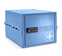 Lockabox One™ | Premium Lockable Medicine Box (A4-Sized) | Lightweight & Hygienic Medicine Lock Box | Made In Britain | External Size 31 x 21 x 17 cm (Medi Blue)