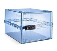 Lockabox One™ | Premium Lockable Medicine Box (A4-Sized) | Lightweight & Hygienic Medicine Lock Box | Made In Britain | External Size 31 x 21 x 17 cm (Light Medi Blue)