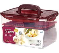 LockandLock Press Plate Leakproof Airtight Pickle Kimchi Container 4.5L / 152oz BPA Free One Handle Clear Body Maintain Fresher Taste