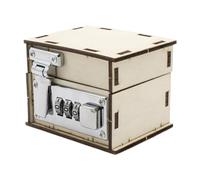 Lockbox Making Material DIY Lockbox Assembly Kit Wooden Educational Science Toy Gadget Model Suitable for Children STEM, Small